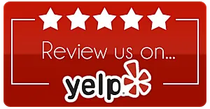 Yelp review request with five stars displayed